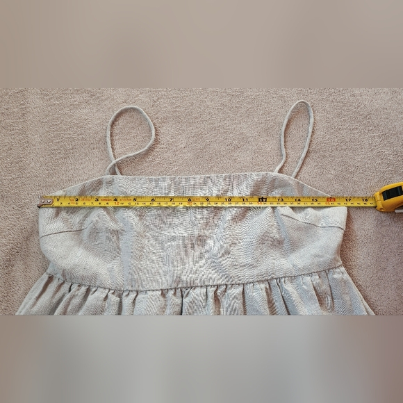 Asos Edition Mint Green Empire Waist Tiered Maxi Midi Dress Size 6 with Pockets - Picture 5 of 7